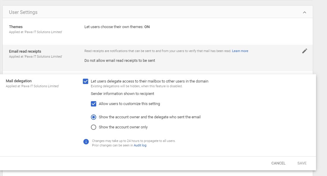 Delegated Access in Google Workspace Pawa IT Solutions Google Cloud