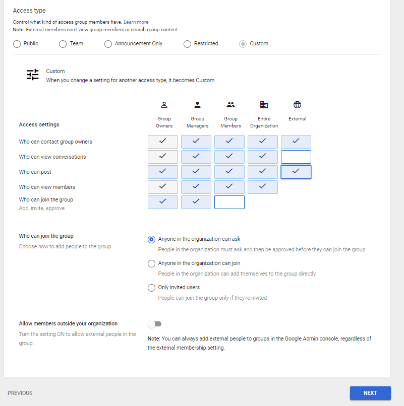 Set up Catch-all in Google Workspace - external group posting