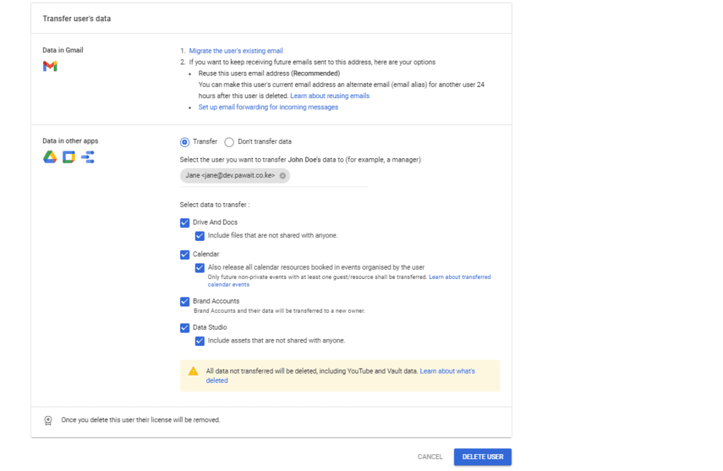 Set up Catch-all in Google Workspace - Drive Data Transfer