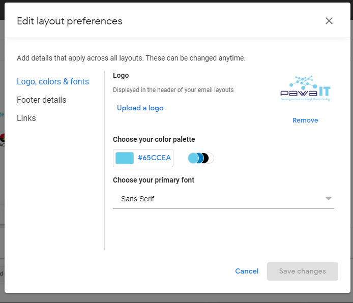 Edit Gmail Layout Preferences