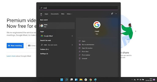 Opening Google Meet on Windows or Mac