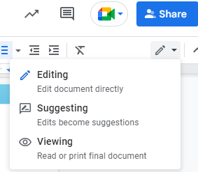 Select suggesting in the drop-down menu